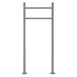 Briefkastenständer 120x50 cm silber aus Edelstahl ML-Design 706