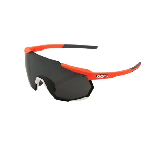 Brille 100% Racetrap Soft Tact Oxyfire Rot Schwarz - Spiegelgläser Fahrradbrillen
