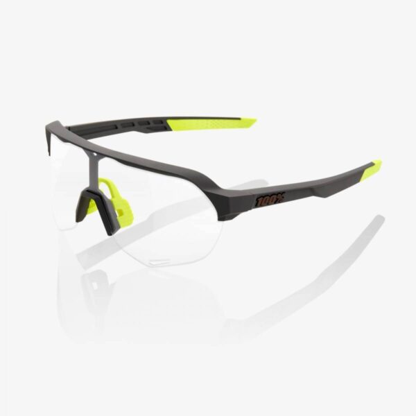 Brille 100% S2 Soft Tact Cool Grey - Photochrome Linse Fahrradbrillen