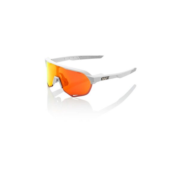 Brille 100% S2 White Soft Tact off - Hiper Red Gläser Fahrradbrillen