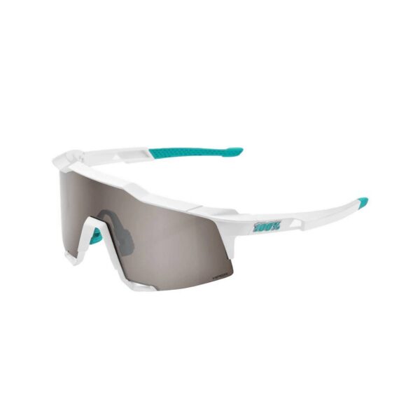 Brille 100% Speedcraft Bora Hans Grohe Team White HiPER Silver Gläser Fahrradbrillen
