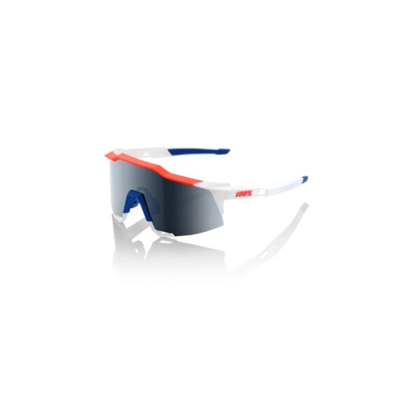 Brille 100% Speedcraft Gamma Ray LL Dunkelgraue Spiegellinse (Dunkelgrauer Spiegel) Fahrradbrillen