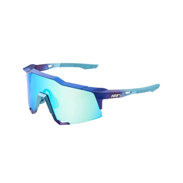 Brille 100% Speedcraft Matte Metallic Into the Fade Topaz Blue Fahrradbrillen