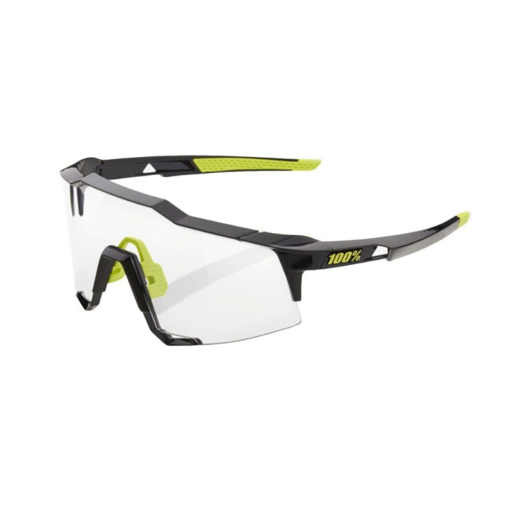 Brille 100% Speedcraft Polished Black - Photochrome Linsen Fahrradbrillen