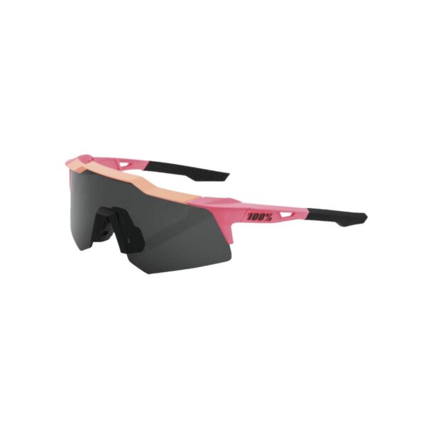 Brille 100% Speedcraft XS Mattrosa fluoreszierende getönte Gläser Fahrradbrillen