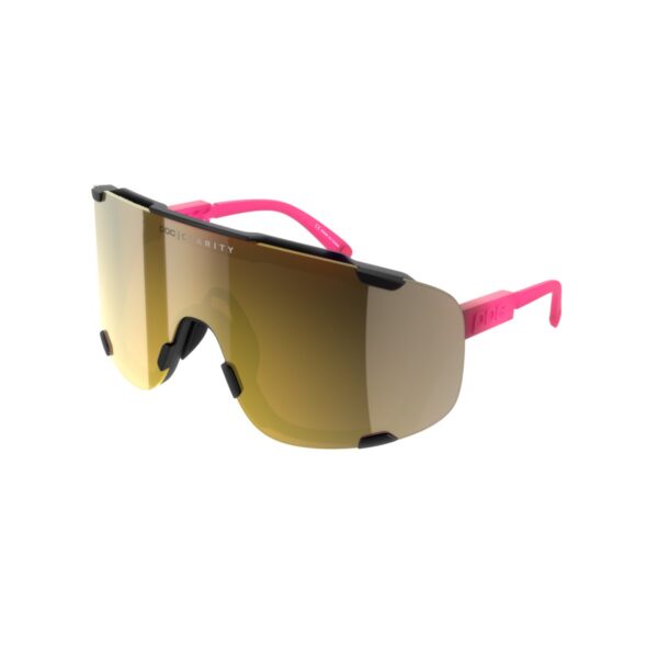 Brille POC Devour Fluo-Rosa Gläser Golden Fahrradbrillen
