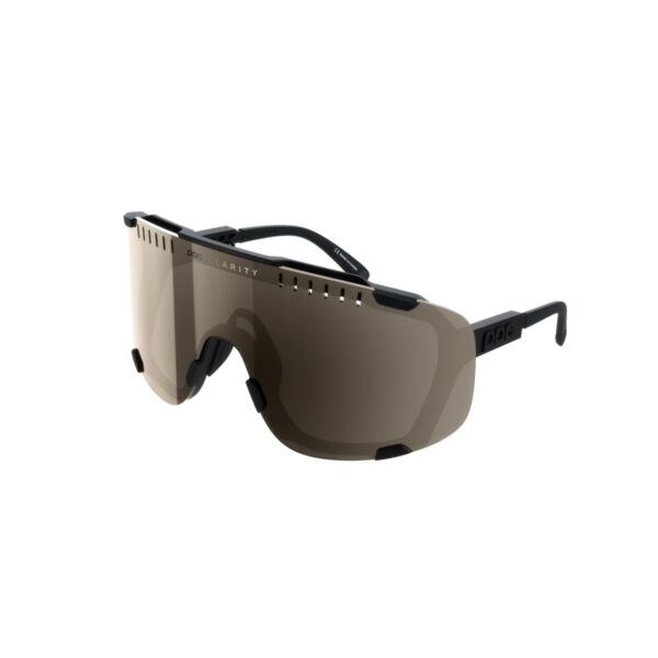 Brille POC Devour Schwarz Braune Linse Fahrradbrillen