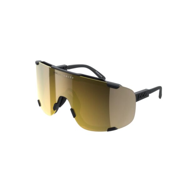 Brille POC Devour Schwarz Goldene Linse Fahrradbrillen