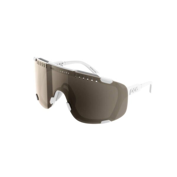 Brille POC Devour Weiß Braune Linse Fahrradbrillen
