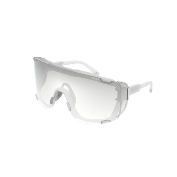 Brille POC Devour Weiß Transparente Gläser Fahrradbrillen