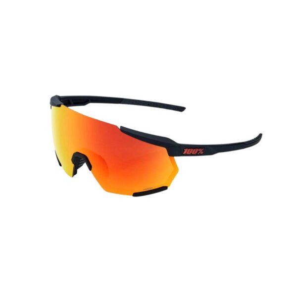 Brillen 100% Racetrap 3.0 Soft Tact Schwarz Rot Fahrradbrillen