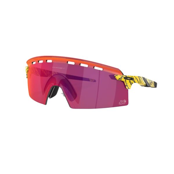 Brillen Oakley Encoder Strike Vented Tour de France Gelb Violett Fahrradbrillen