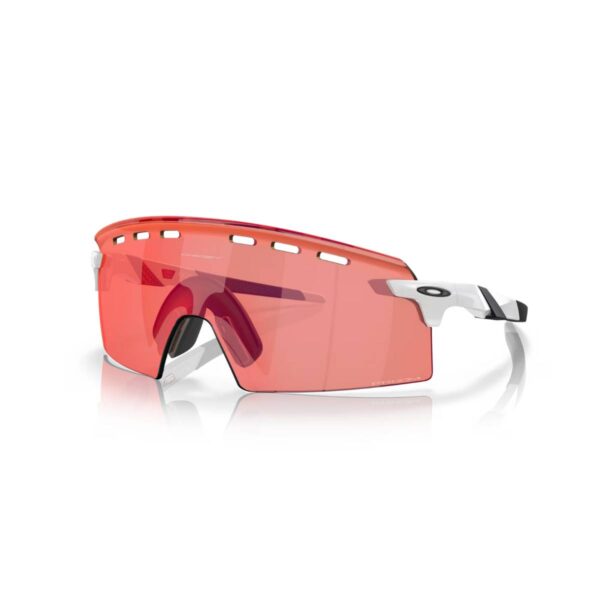 Brillen Oakley Encoder Strike Vented Weiß-Orange Fahrradbrillen