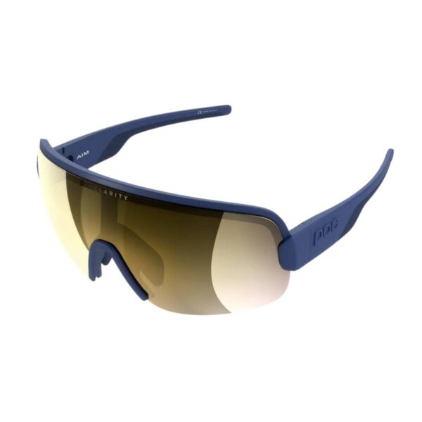 Brillen POC Aim Blau Gläser Gold Mirror Fahrradbrillen