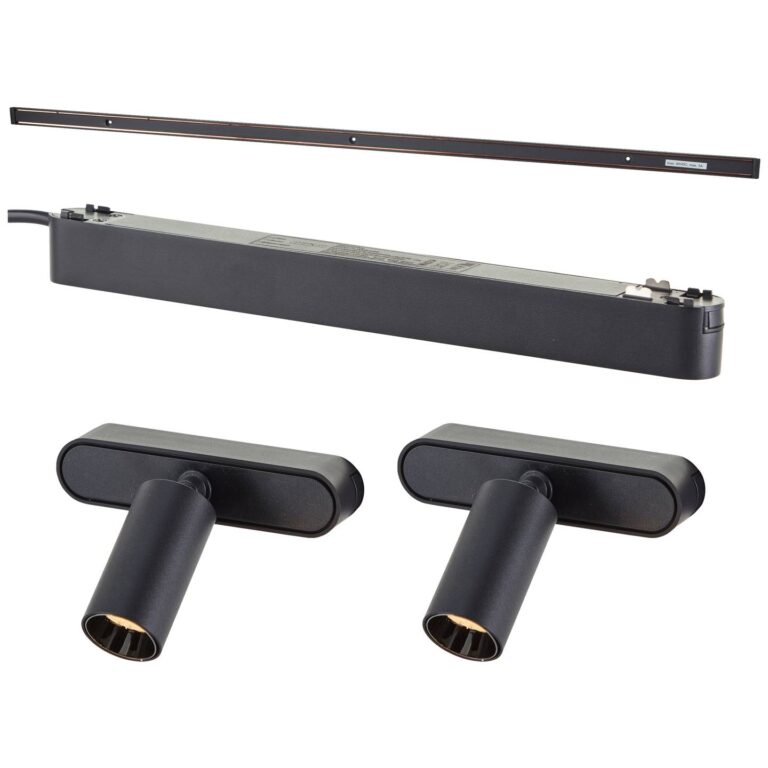 Brilliantes Click and Shine Set Gleisbefestigung 2 Spots Ø 30mm Wohnen & Kochen