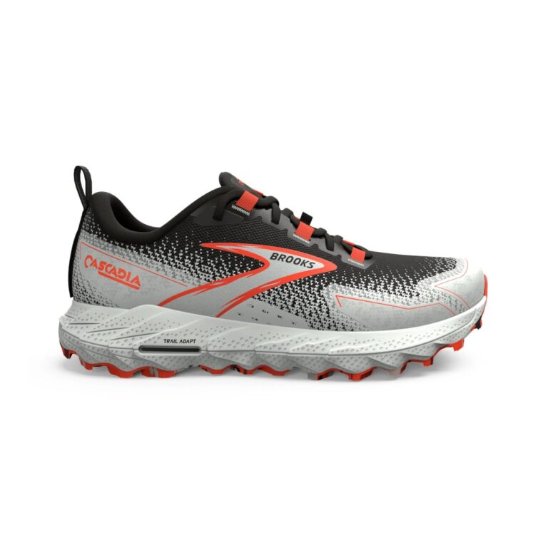 Brooks Cascadia 18 Schwarz Rot SS25 Damen-Schuhe