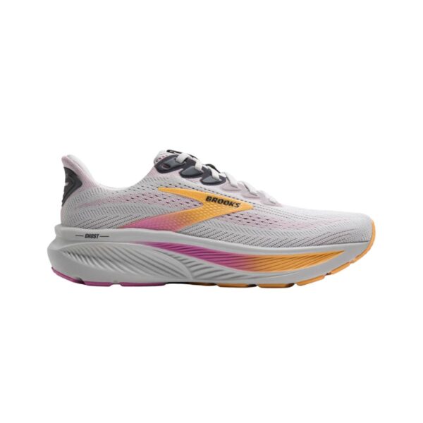 Brooks Ghost 17 Schuhe Weiß Rosa Orange AW25 Damen