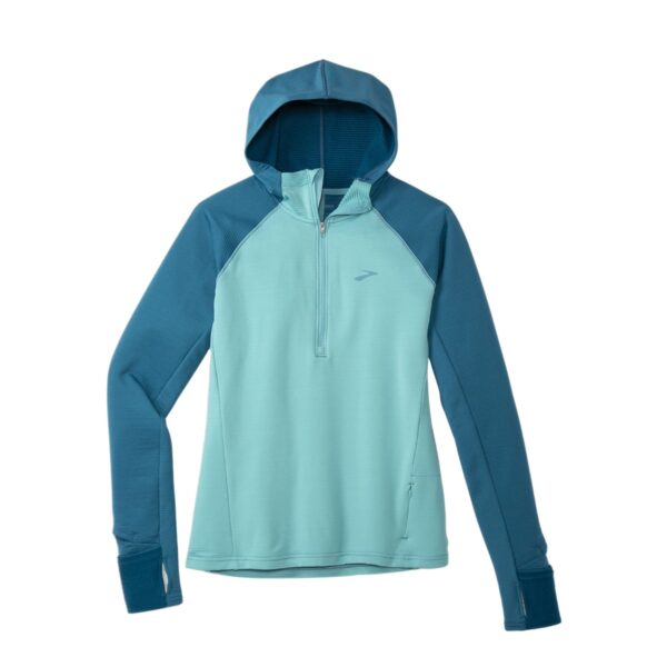 Brooks Notch Thermal Hoodie 2.0 Blaues Damen-Sweatshirt