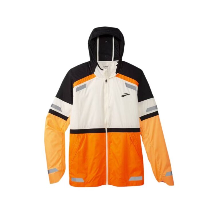 Brooks Run Visible Jacke 2.0 Orange Weiß Schwarz