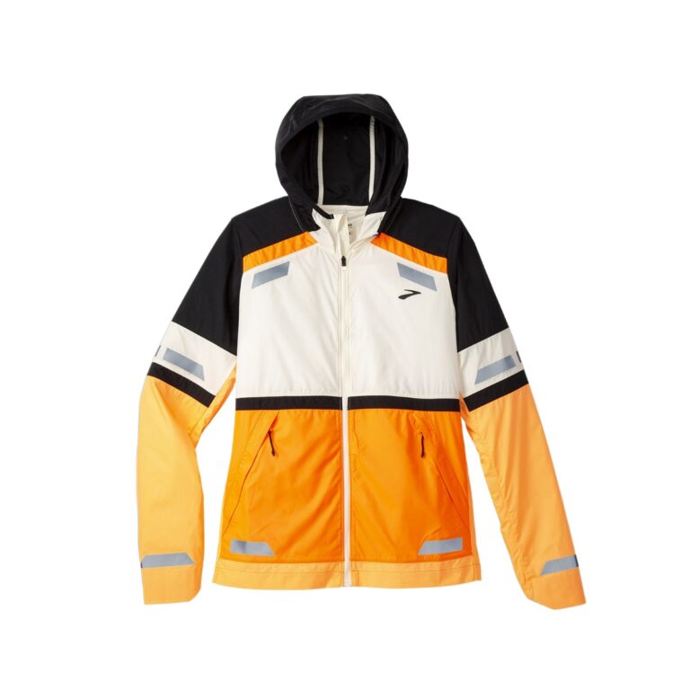 Brooks Run Visible Jacket 2.0 Orange Weiß Schwarz Damenjacke