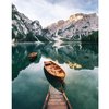 Büro - Malerei auf Zahlen Boot am See - 40x50cm Hobby & Sport