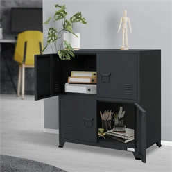 Büroschrank mit zwei Ebenen Magnetverschluss 75x40x80
