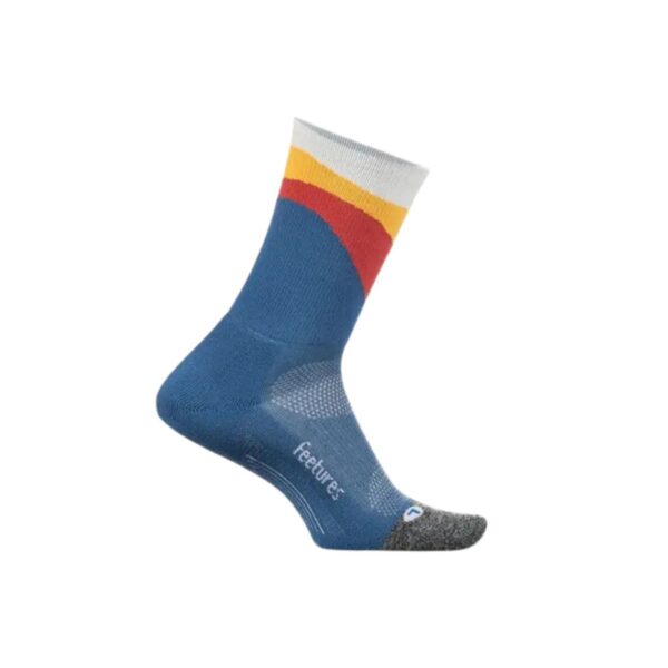 Calcetines Feetures Elite Ultra Light Mini Crew Blau Rot Gelb