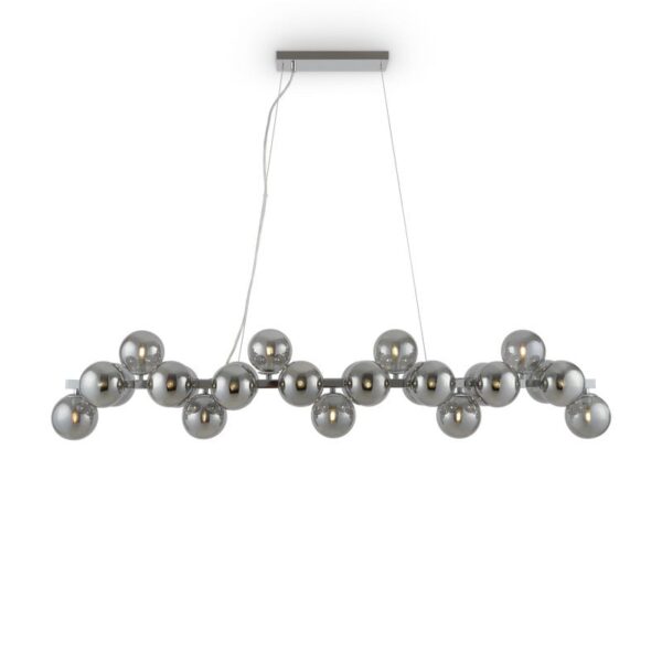 Canora Gray Pendelleuchte - 25 Lichter - 28W - 124 x 24 x 23 cm - Grau Wohnen & Kochen