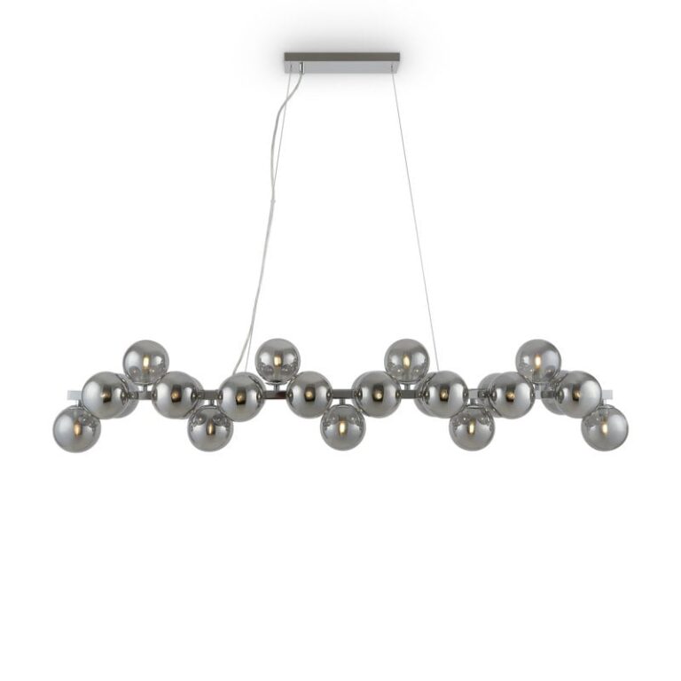 Canora Gray Pendelleuchte - 25 Lichter - 28W - 124 x 24 x 23 cm - Grau Wohnen & Kochen