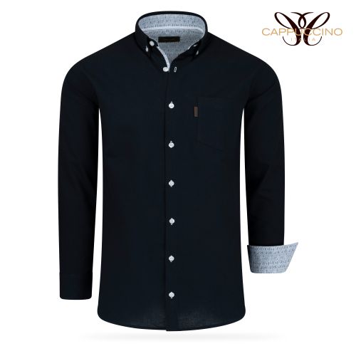 Cappuccino Italia Hemd Schwarz Größe XL Kleidung
