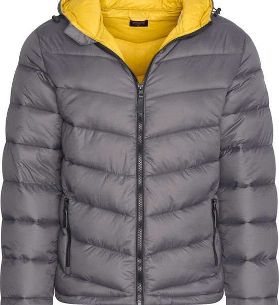 Cappuccino Italia - Herren Jacke Winter Kapuzen Winterjacke Anthrazit - Grau - Größe XXL Kleidung
