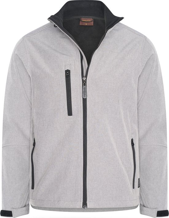 Cappuccino Italia - Herren Outdoor Jacke Softshell Zip Jacke Grau - Grau - Größe L Kleidung