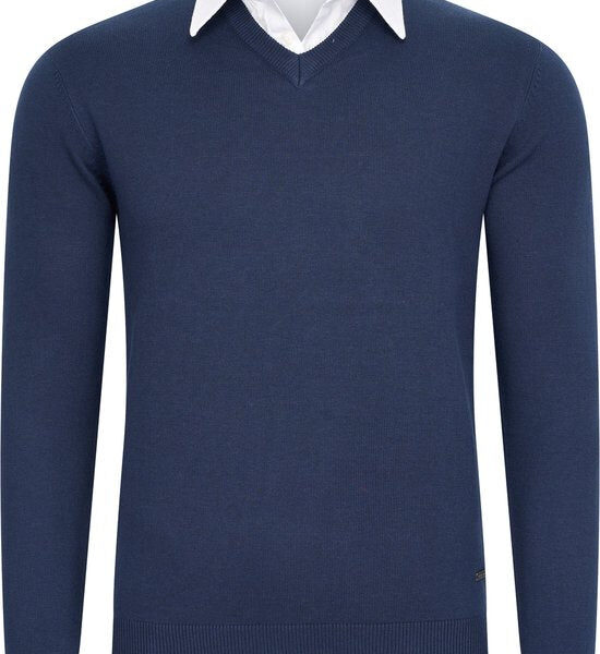 Cappuccino Italia - Herren Pullover Mock Pullover - Blau - Größe XXL Kleidung