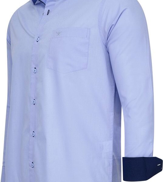 Cappuccino Italia - Herren Stretch Hemd Milano - Blau - Größe S Kleidung