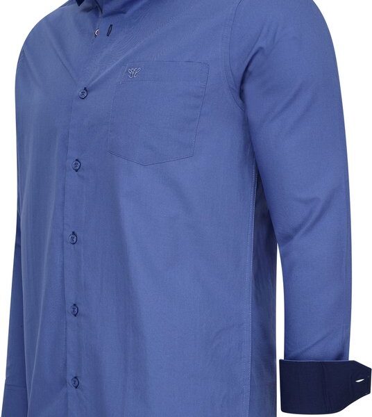 Cappuccino Italia - Herren Stretch Hemd Milano - Blau - Größe XL Kleidung