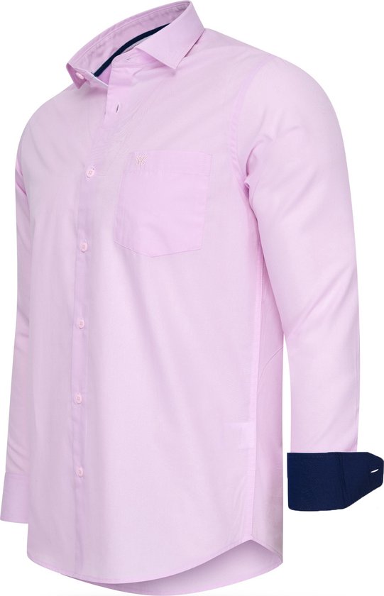 Cappuccino Italia - Herren Stretch Hemd Milano - Rosa - Größe XL Kleidung