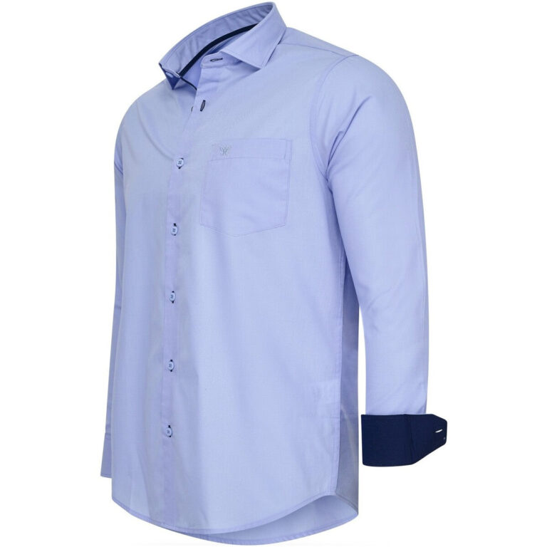 Cappuccino Italia - Herrenhemd Uni - Blau - Größe 3XL Kleidung