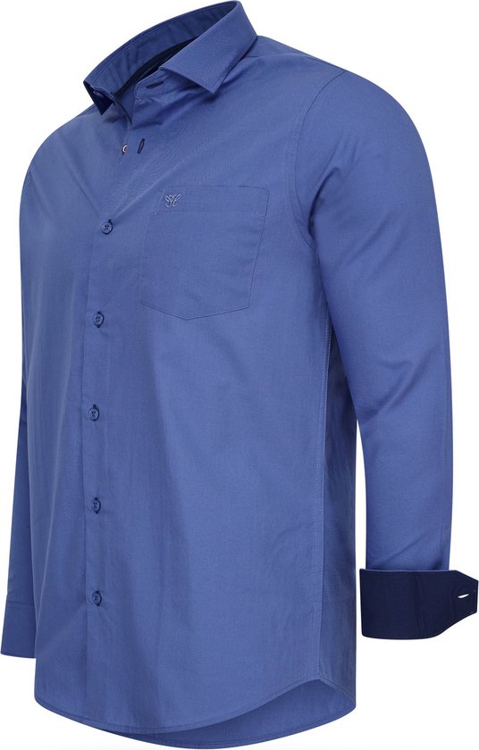 Cappuccino Italia - Herrenhemd Uni - Blau - Größe L Kleidung