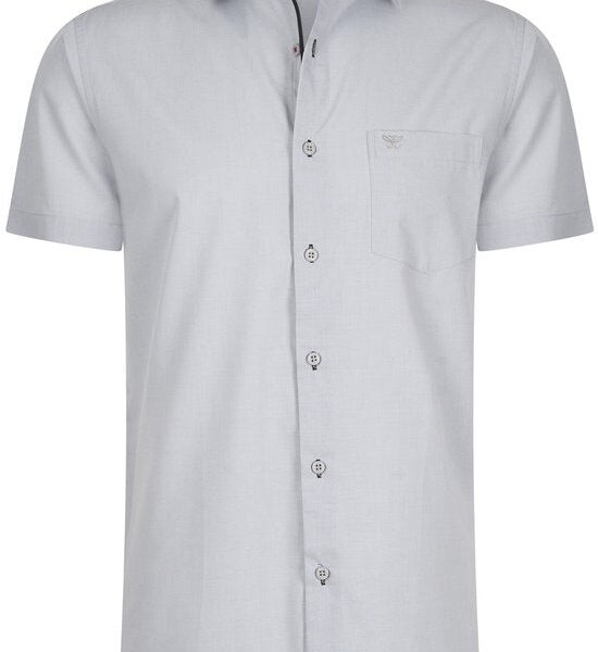 Cappuccino Italia - Herrenhemden Kurzarm Palermo - Grau - Größe 3XL Kleidung