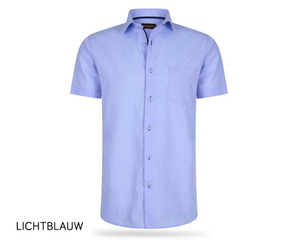 Cappuccino Kurzarmhemd Hellblau Größe L Kleidung