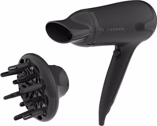 Carmen HD1695 - Haartrockner - 1700W - Diffusor - Coolshot-Funktion - Schwarz Schön & Gesund