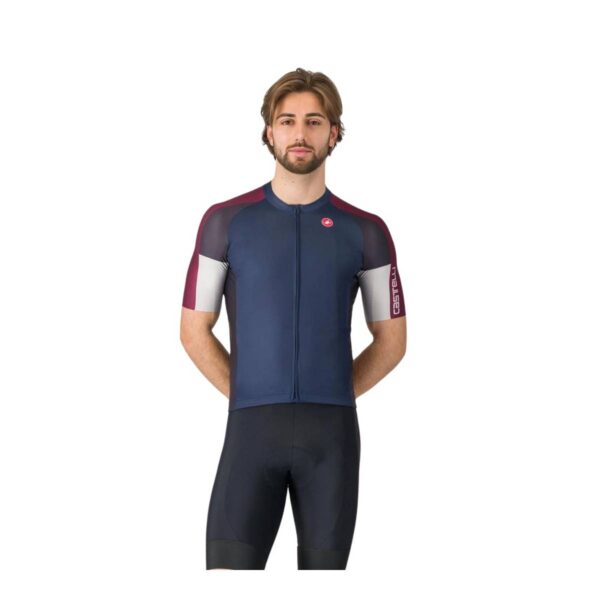 Castelli Entrata 6 Kurzarmtrikot Blau Rot