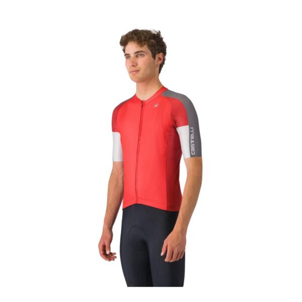Castelli Entrata 6 Kurzarmtrikot Rot Grau
