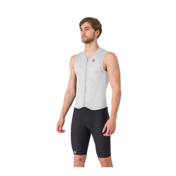 Castelli Free San Remo 3 Ärmelloser Triathlonanzug Weiß Schwarz