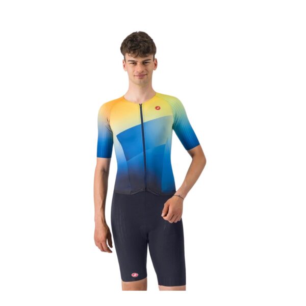 Castelli Free San Remo 3 M/C Blau Gelb Triathlonanzug