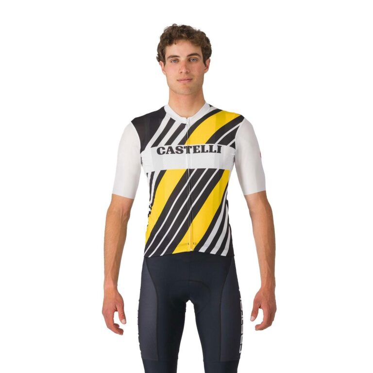 Castelli Heritage Trikot Schwarz Weiß Gelb