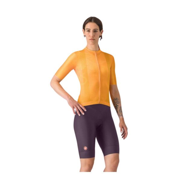 Castelli Prima 2 DT Shorts Orange Schwarz Damen