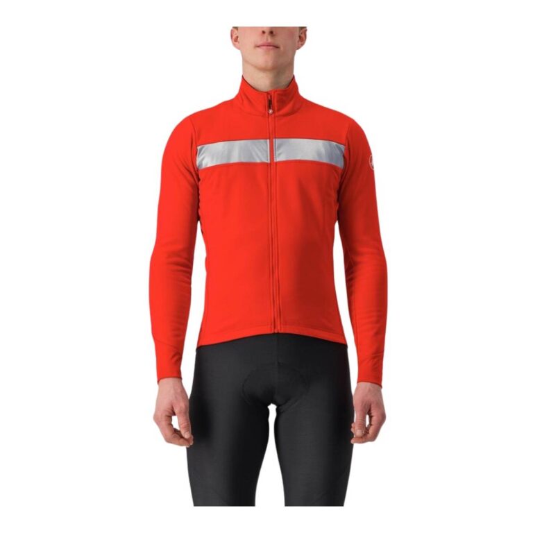 Castelli Raddoppia 3 Jacke Rot Grau
