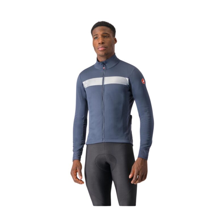Castelli Raddoppia 3 Langarmjacke Blau Grau