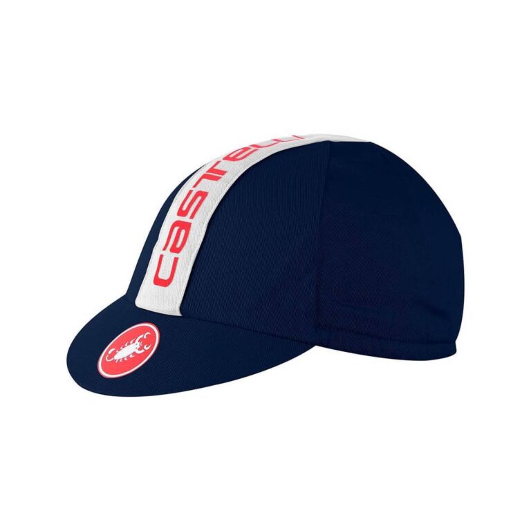 Castelli Retro 3 Cap Dunkelblau / Weiß